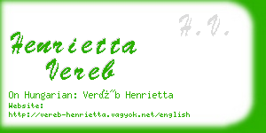 henrietta vereb business card